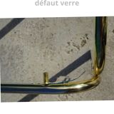 Nesting tables in gold-tone metal and glass