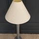 Wooden floor lamp 1980 central shaft gray patina