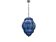 Wrought Iron Blue Murano Glass Light Pendant 1980’s