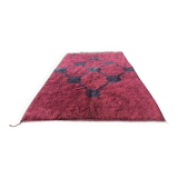 Custom dark red Moroccan rug: 150/250cm