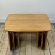 Vintage Ercol nesting tables in solid elm from the 1980s.