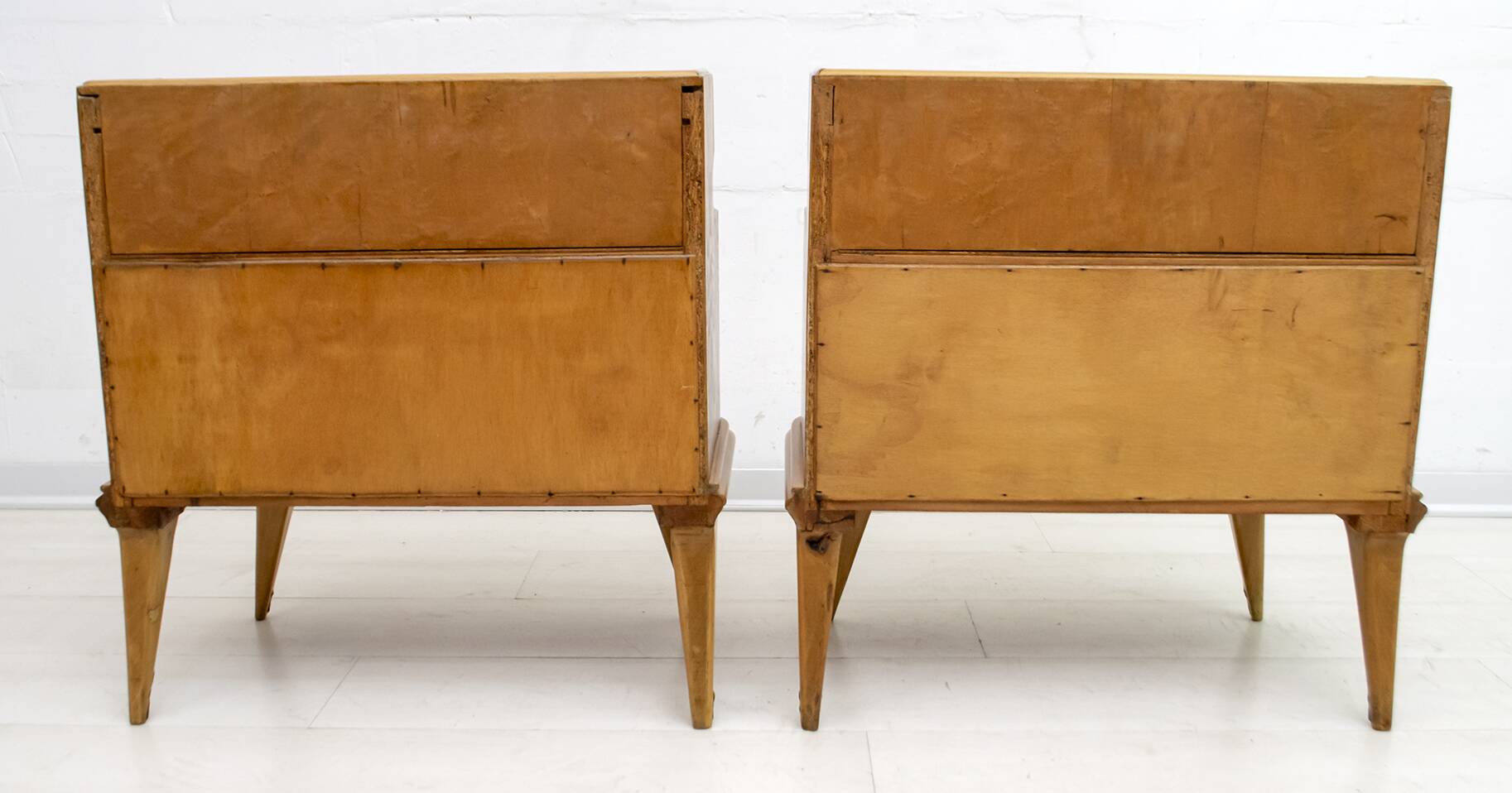 Pair of Mid-Century Modern Italian Ashwood Nightstands, 1950s