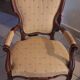 Louis Philippe style cabriolet armchair from the 19th century.