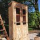 Renovated antique wooden wardrobe