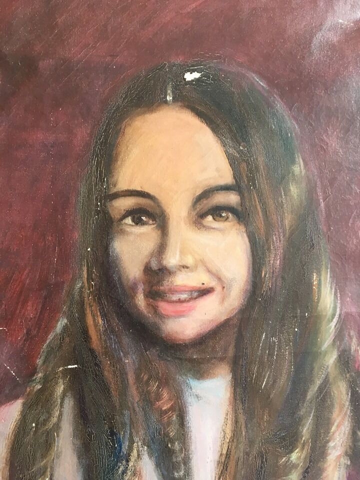 Vintage oil portrait