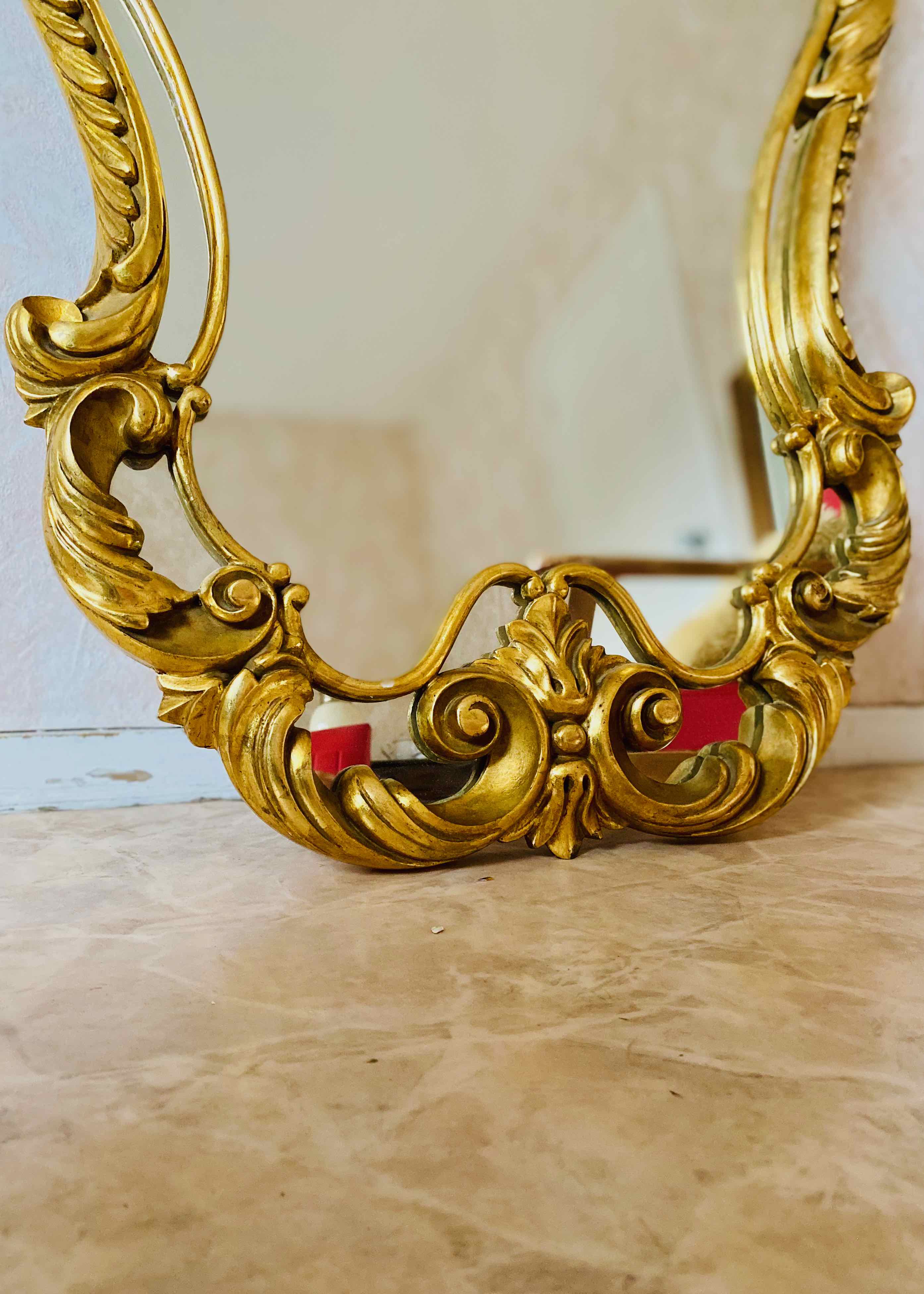 Golden mirror Louis XV style