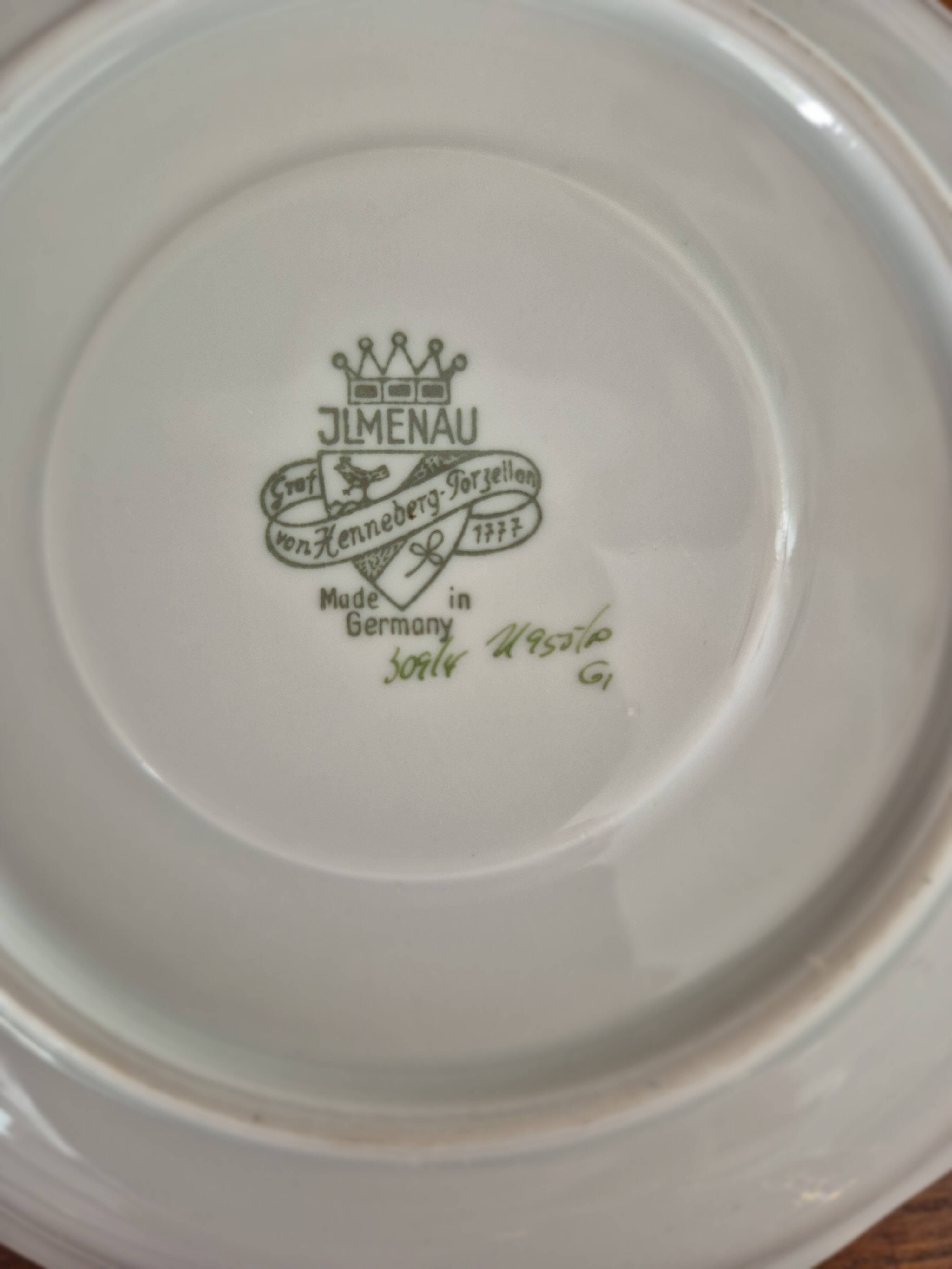 Cup and plate porcelain Graff Von Henneberg Germany vintage