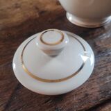 Limoges porcelain sugar bowl – gold decoration – 1950s