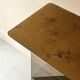 Vintage console in smoked glass and textured organic brown, 70s design.