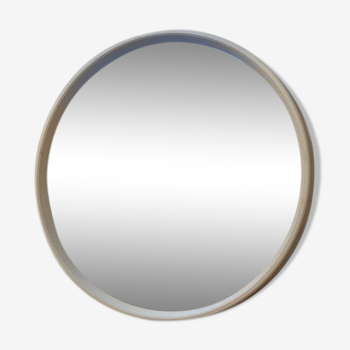 Miroir blanc circulaire du milieu du siècle
