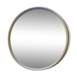 Mid century circular white mirror