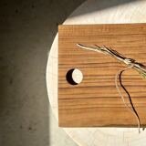 Rounded rectangular monoxyl teak cutting or presentation board L:34