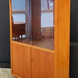 Mid century highboard vintage display cabinet, bookcase