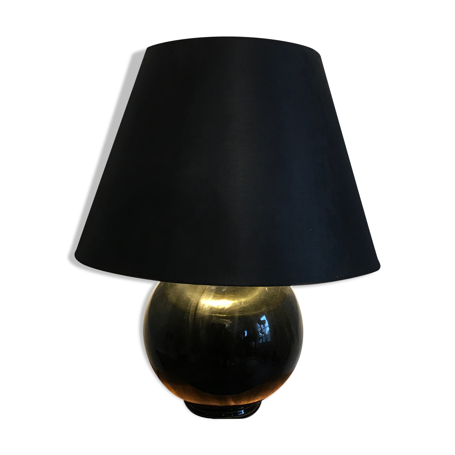 Black ceramic ball lamp