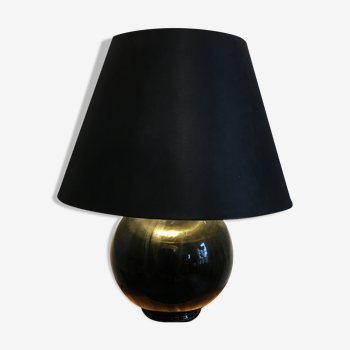 Lampe boule en céramique noire