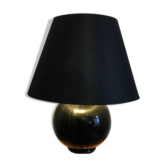 Lampe boule en céramique noire