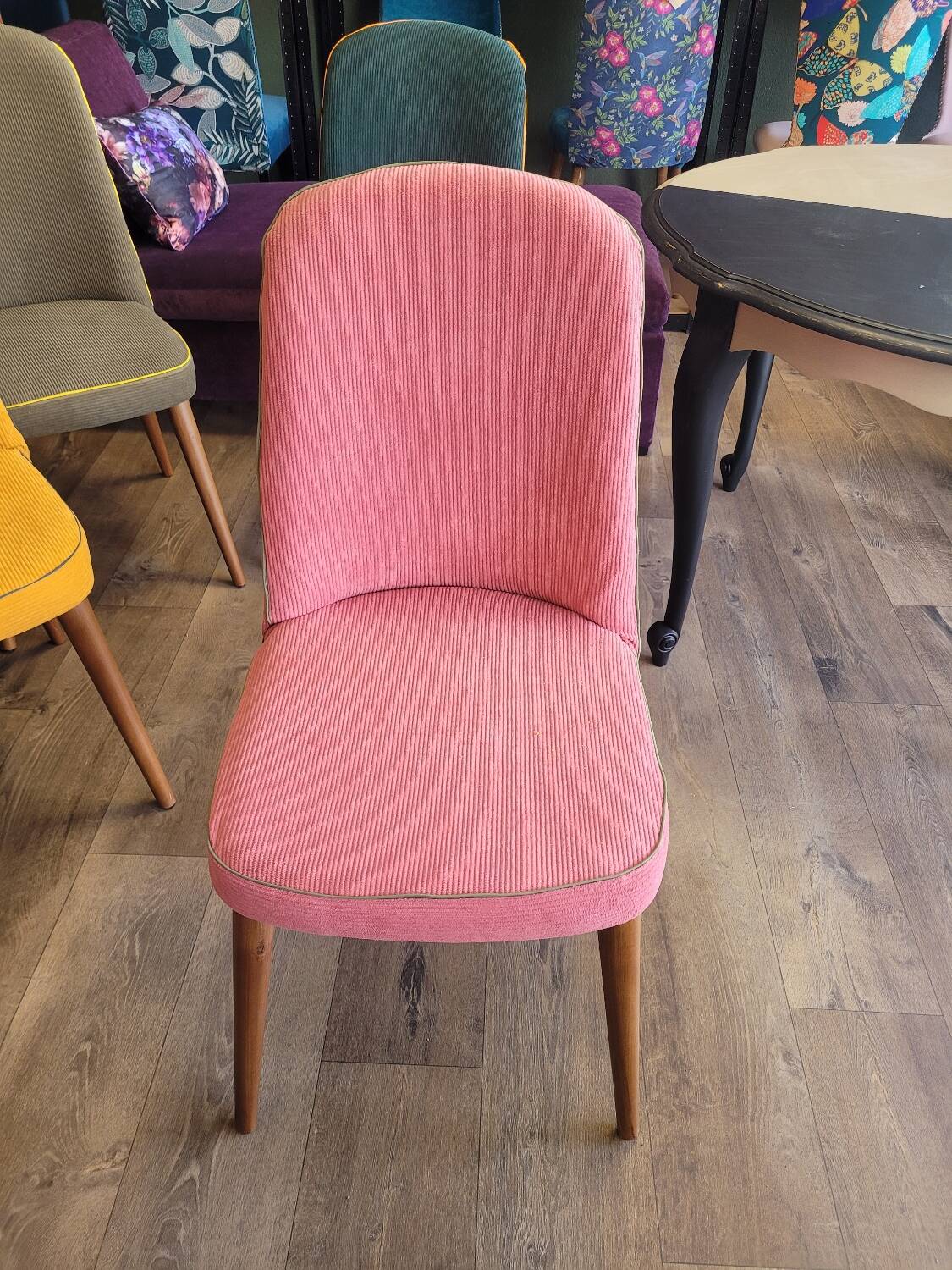 Scandinavian corduroy chair