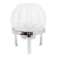 Glass table lamp on a silver base