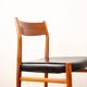 6 Danish chairs in teak and new skai, model 418 Arne Vodder 1960.