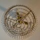 Vintage chandelier cascade of crystal and brass tassels