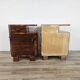 Art Decò bedside tables in walnut burl