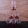 6 ruby red Cavalier footed white wine glasses Luminarc