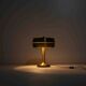 Italian brass table desk lamp with sculptural base and glowing band, 1960s