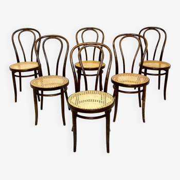 Set of 6 ZPM Radomsko "bistro" chairs, Poland, 1930