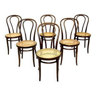 Set of 6 ZPM Radomsko "bistro" chairs, Poland, 1930