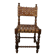 Spanish chair in oak with thick cognac leather straps, 1940s.