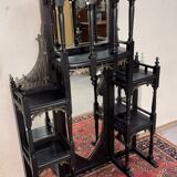 Important lacquered wooden shelf or bookcase.