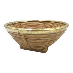 corbeille en rotin et