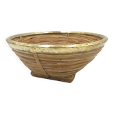Rattan and brass basket