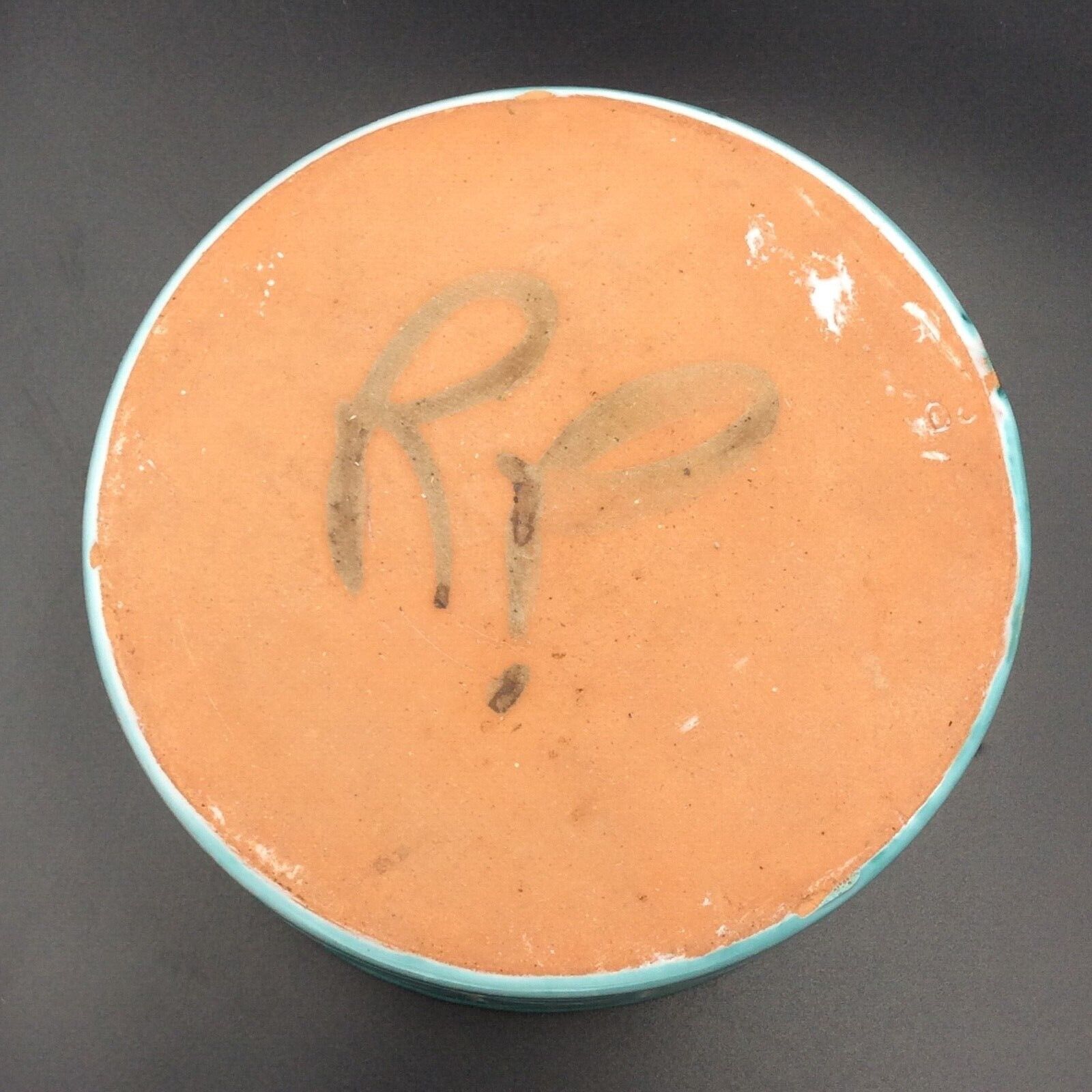 Hollow dish small salad bowl Ceramic R.P. Robert Picault Vallauris Vintage