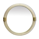 Venetian Round "Torgiglione-Torchon" Murano Glass Wall Mirror