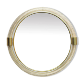 Venetian Round"Torgiglione-Torchon" Murano Glass Wall Mirror
