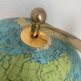 Globe vintage 1963 terrestrial Taride tripod glass world map - 28 cm