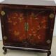 2-door sideboard, painting flowers and birds