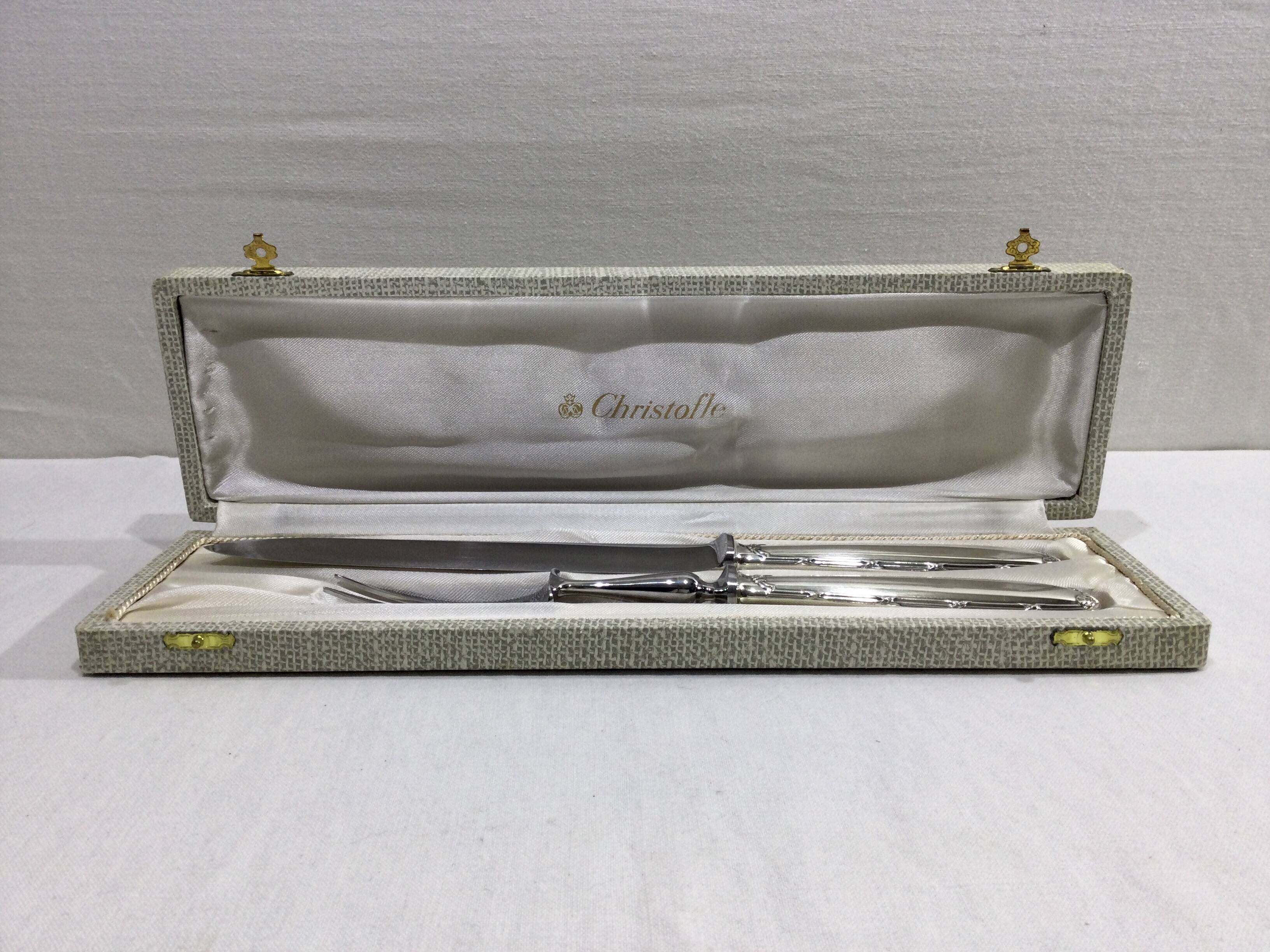 Christofle – service à découper rubans croisés métal argenté