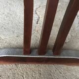 Rectangular bistro table - wood, metal and red formica - 1950