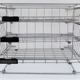 Chrome steel mail sorter, 70s design