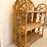 Peacock rattan folding shelf