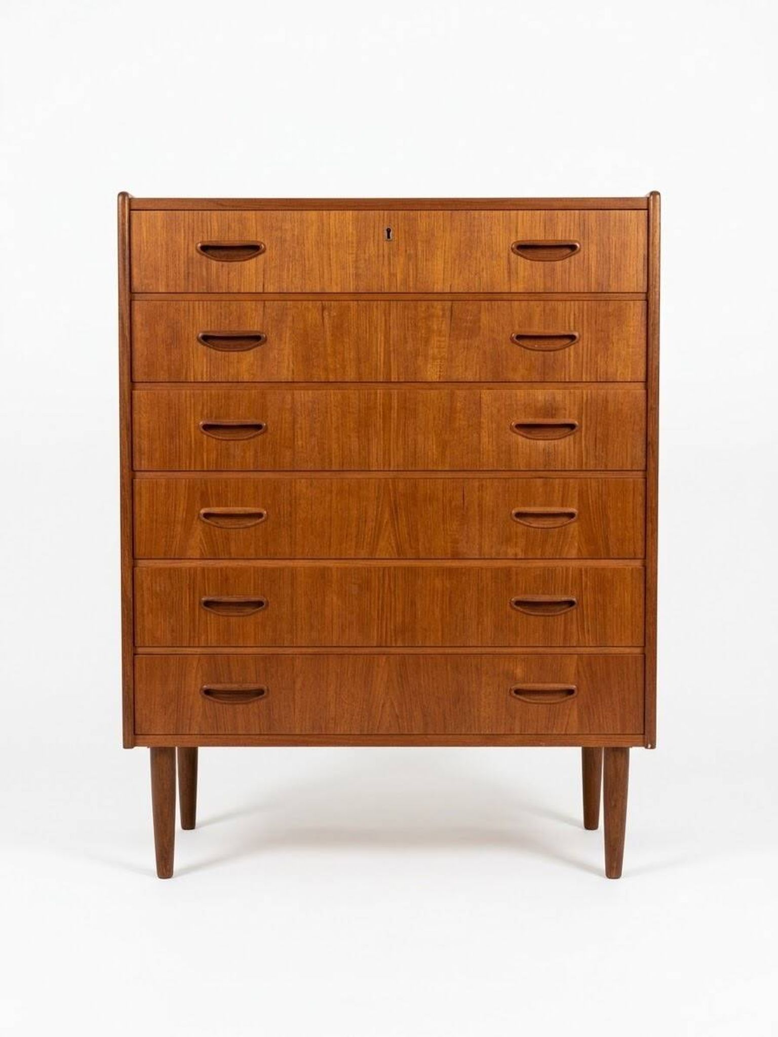 Commode haute en teck danoise des années 50