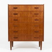 Commode haute en teck danoise des années 50