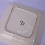 Sarreguemines barbotine square salad bowl fruit decoration