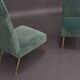 Set of Italian velvet side chairs by Gigi Radice for Minotti, 1950s