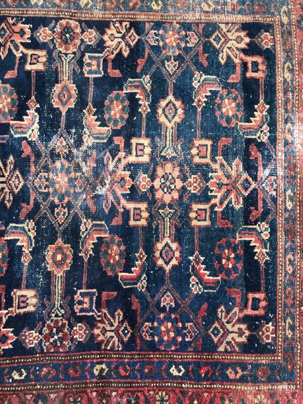 Former carpet Persian Malayer 19th century handmade 94 X 180 CM