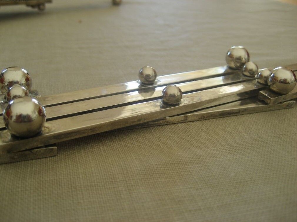 Silver metal underside