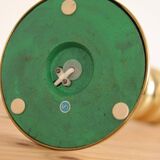 Pair of tall mid-century Swedish brass bobbin lamps by Aneta