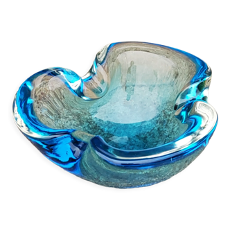 Blue murano glass ashtray from the 50s